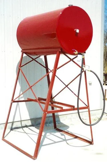 Fuel tanks available for pickup for on-site storage of diesel and gasoline.