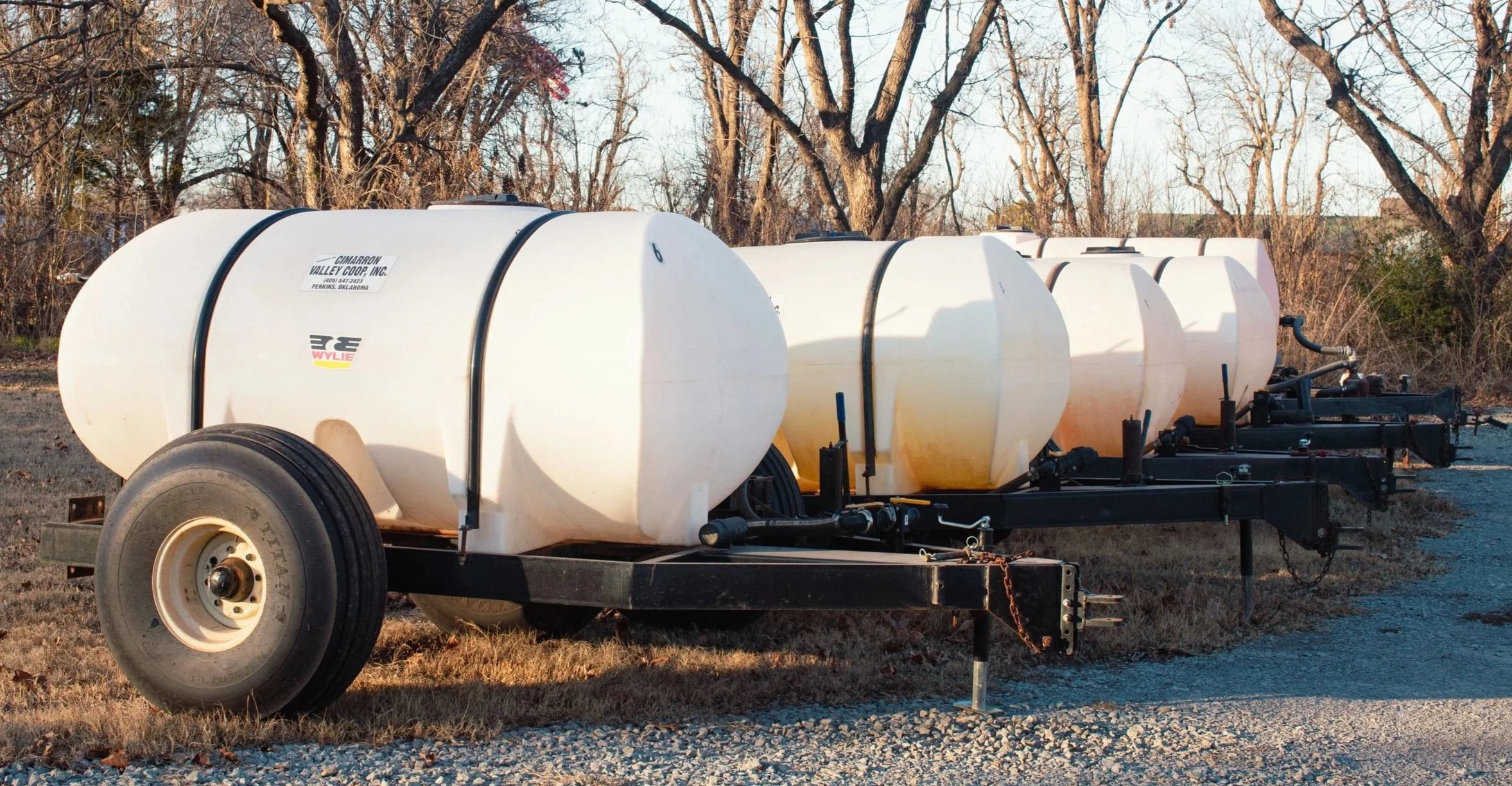 Bulk chemical totes for agricultural use, available for farm and ranch weed control applications.