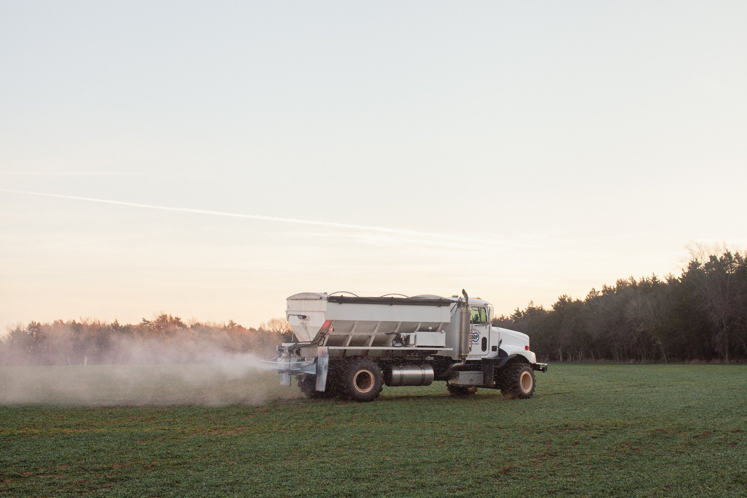 Fertilizer and crop protection products available at Cimarron Valley Co-op in Perkins, Oklahoma for pasture and farm use