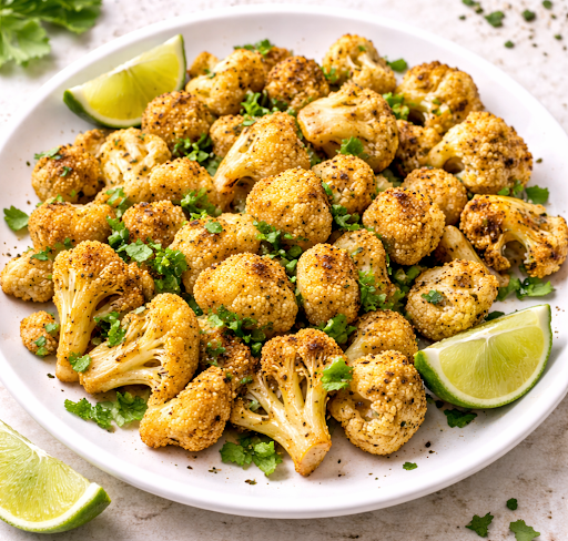 Roasted Cauliflower with Cumin and Lime