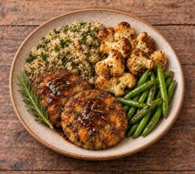 Balsamic Lentil Cakes with Herbed Quinoa and Veggies.jpg