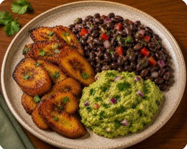 Sweet plantain and black bean with creamy guacamole.jpg