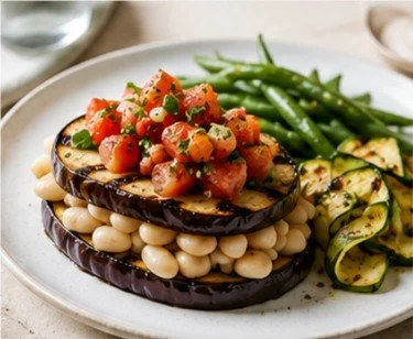 Eggplant cannellini stack with bruschetta.jpg