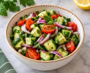 Medittaranean cucumber and tomato salad.jpg