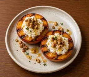 Grilled Peach, Ricotta with Walnut and Hot Honey.jpg