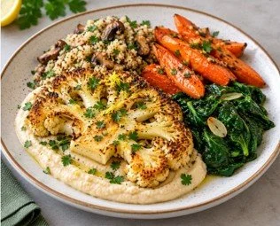 Herb roasted cauliflower with white bean puree.jpg