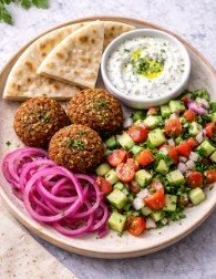 Falafel plate with pita bread.jpg