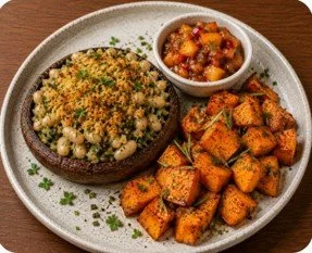 Stuffed Portobella Mushroom with Peach Chutney.jpg
