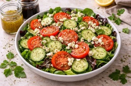 Romaine Salad with Feta (Optional)