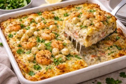 Jim’s Favorite Seafood Lasagna Served with Side Salad & Your Choice of House-Made Dressing