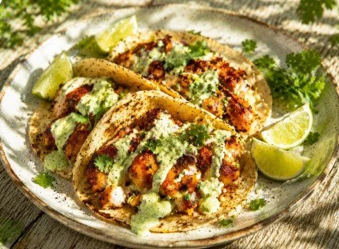 Cilantro and lime chicken taco.jpg