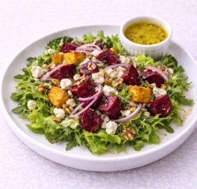Harvest Roasted Beet Salad with goat Cheese and Kombucha Vinaigrette.jpg