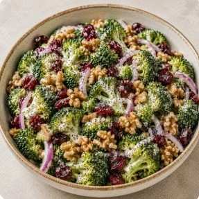 Cranberry Broccoli Salad w/ Lemon Poppyseed Dressing