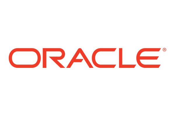 Oracle logo in red text on a white background