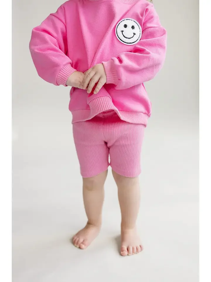 Baby & Kids Biker Shorts Set | Pink.webp
