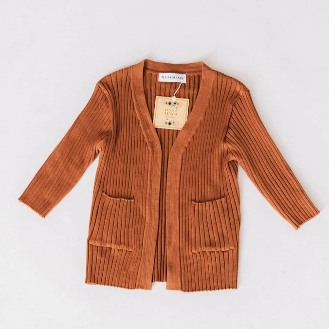 Camel Knit Cardigan Sweater.webp