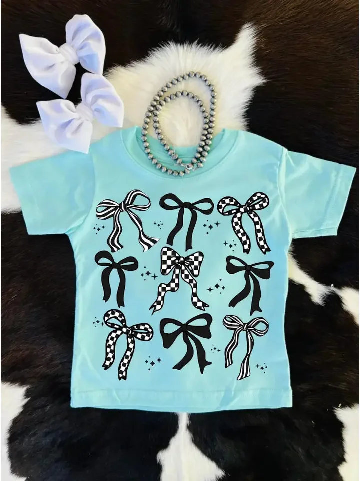 Black & White Checkered Bows .webp