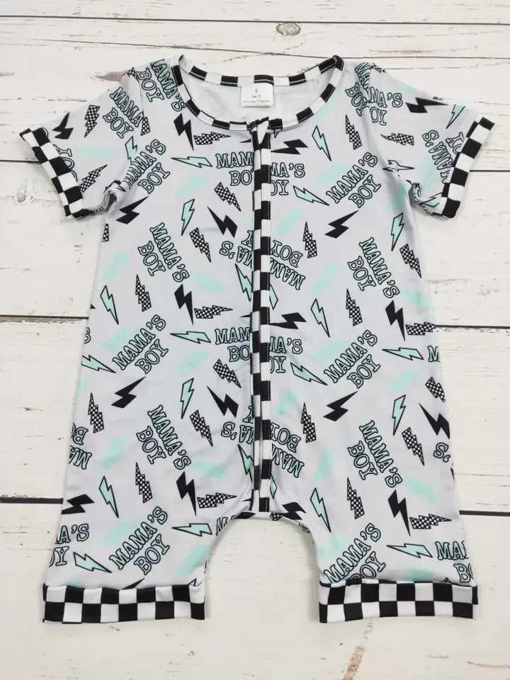 Mama's Boy Baby Zip Romper.webp