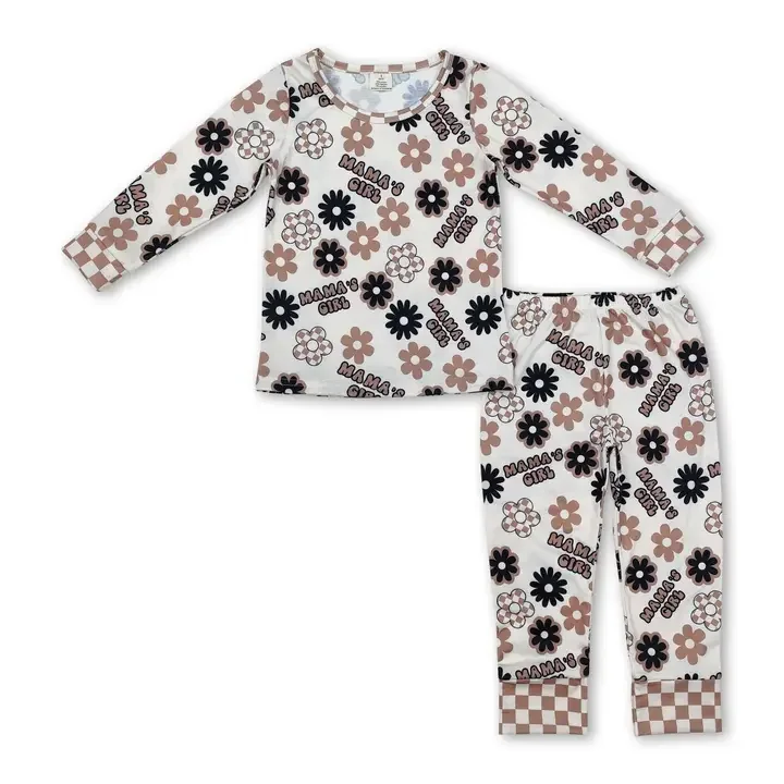 Mama's Girls Floral Plaid Baby Zipper Set.webp