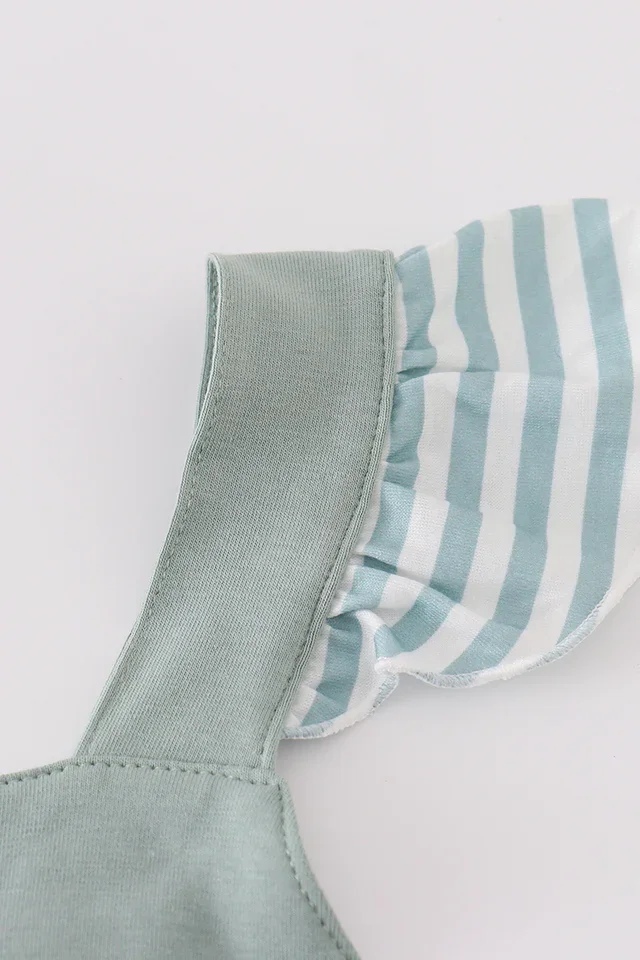 sleeve-Sage stripe flutter trim ruffle dress-honey dew usa.webp