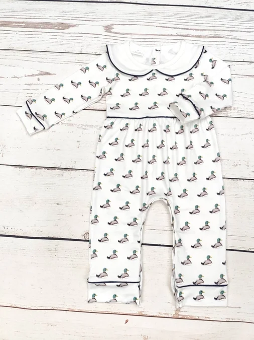 Baby Duck Print Romper.webp