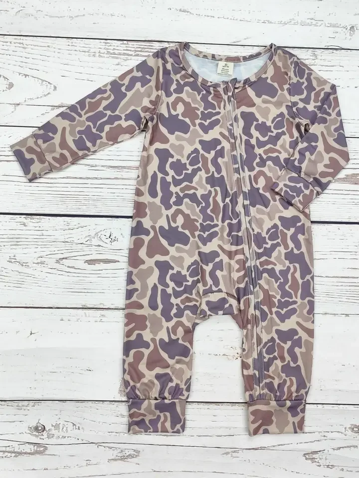 Baby Boy Camouflage Print Zippy Sleeper.webp