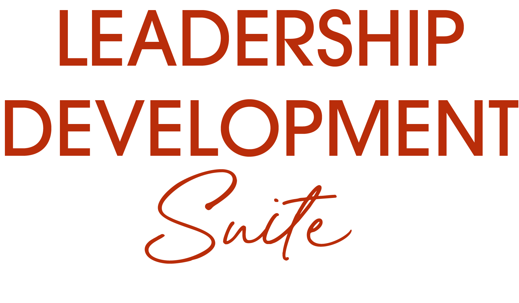 The image contains large, bold text in red that says 'LEADERSHIP DEVELOPMENT' and smaller, cursive red text that says 'Site' underneath.