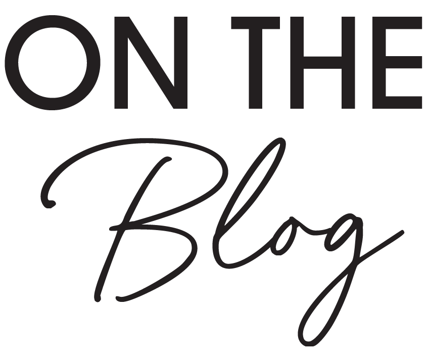 Text that says "On the Blog" in black font, with "On the" in uppercase and bold, and "Blog" in cursive style.