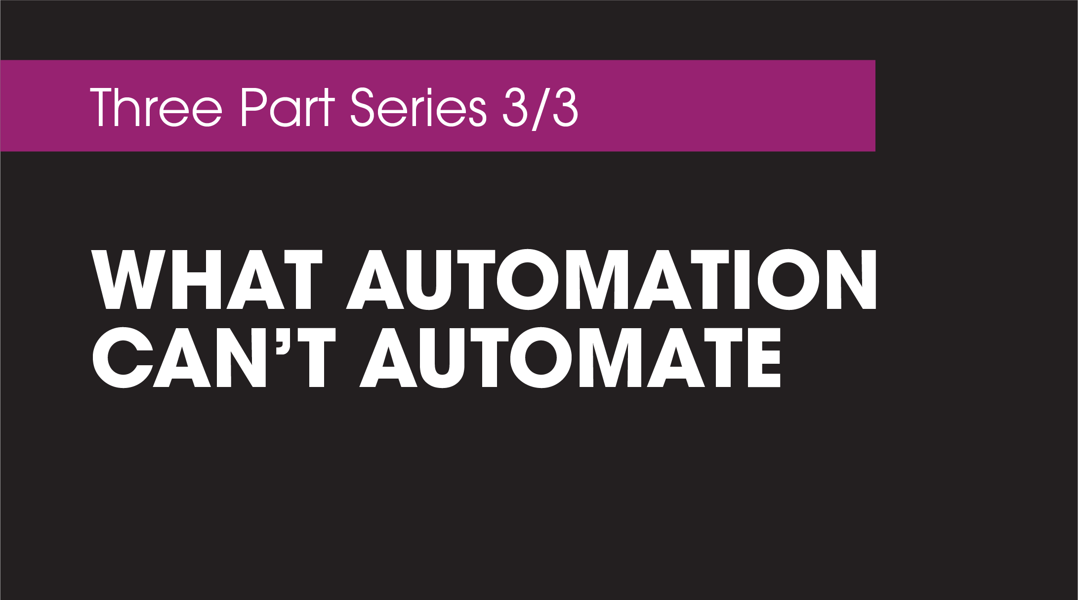 The Wisdom to Lead when We Don't Know-Part 3