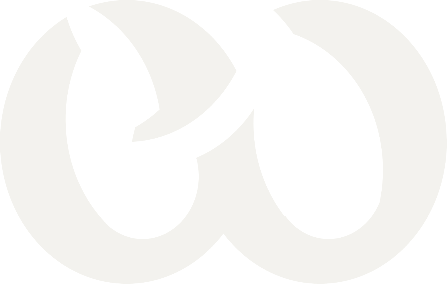 A black and white infinity symbol