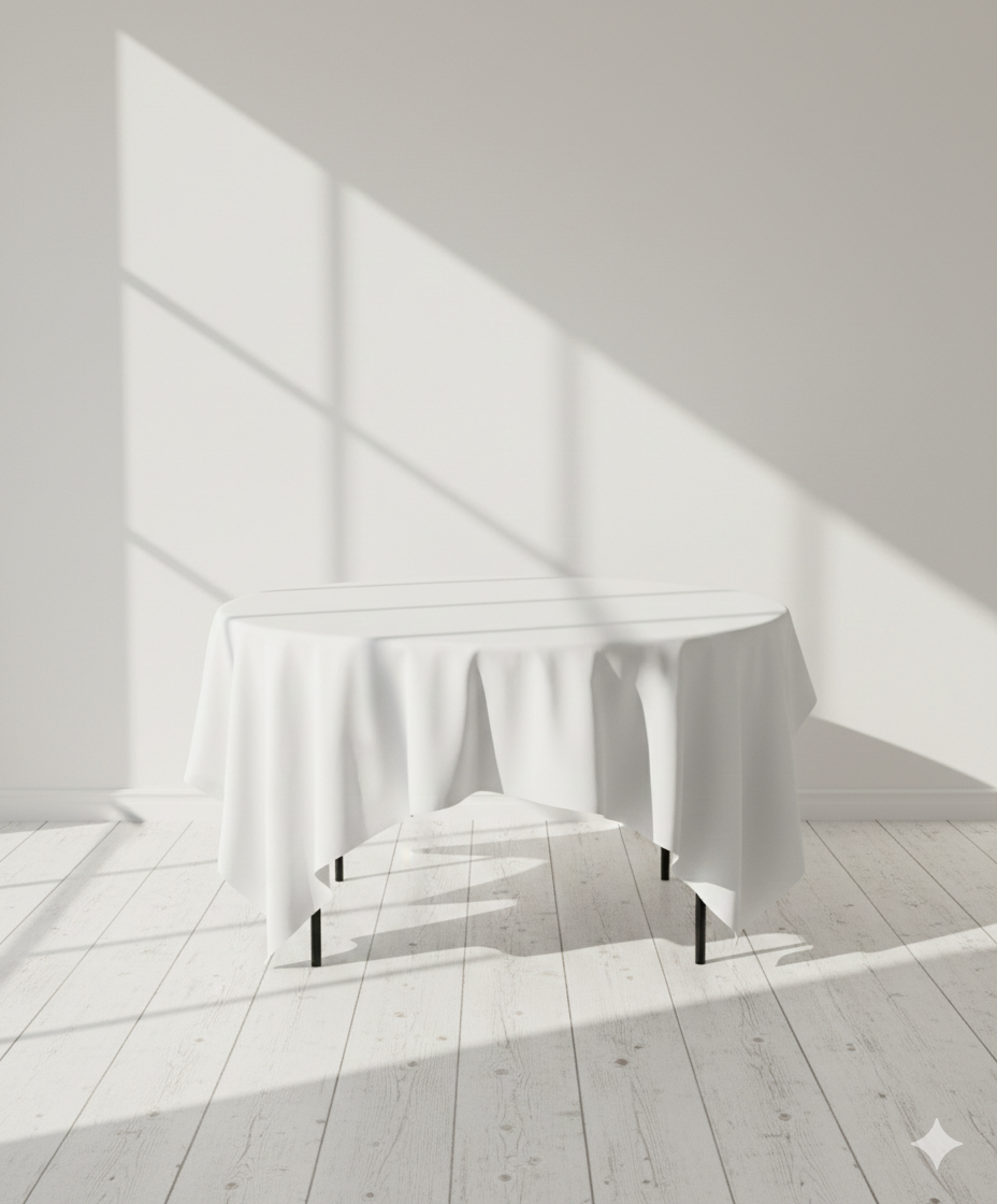 Nappe blanche polyester 240x240cm