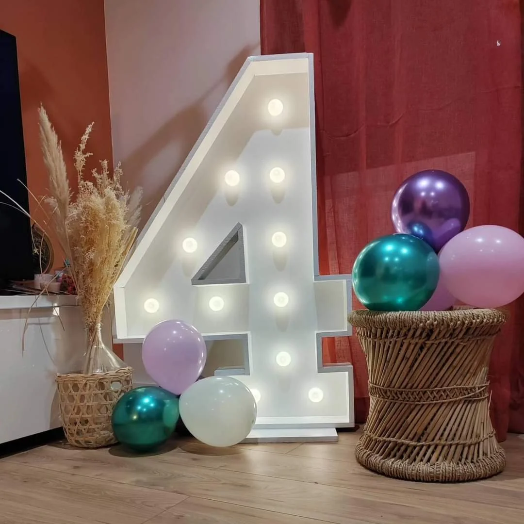 Chiffres géants lumineux