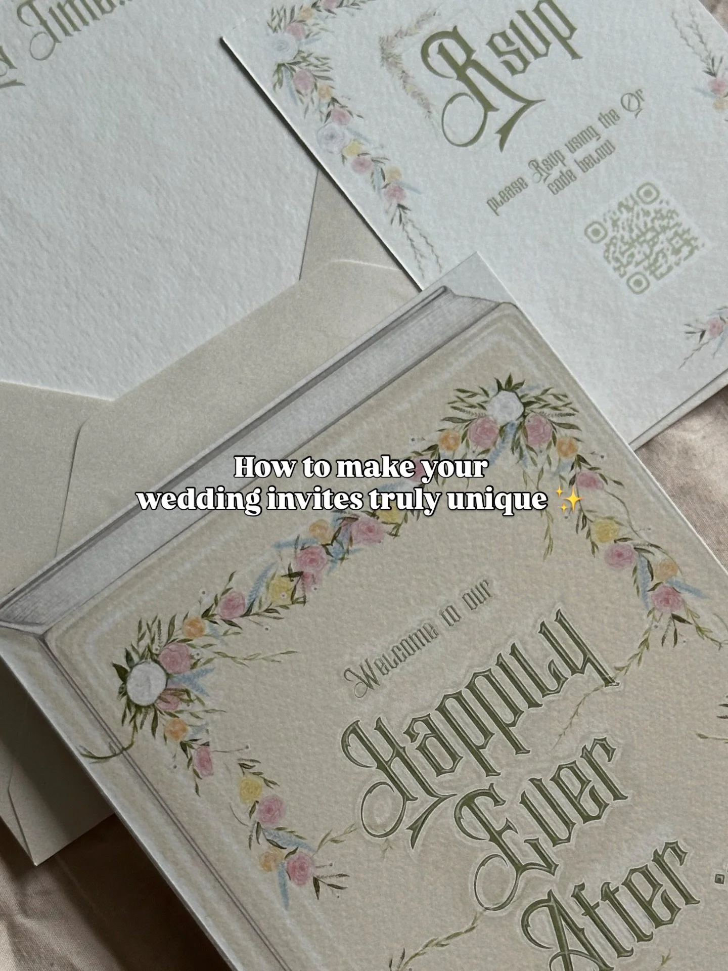 Want wedding invitations that feel personal, meaningful and completely one-of-a-kind?

I create bespoke illustrated wedding invitations that tell your story 🤍

✿ I can illustrate flowers from your bouquet &mdash; even before the big day
🐾 I can inc