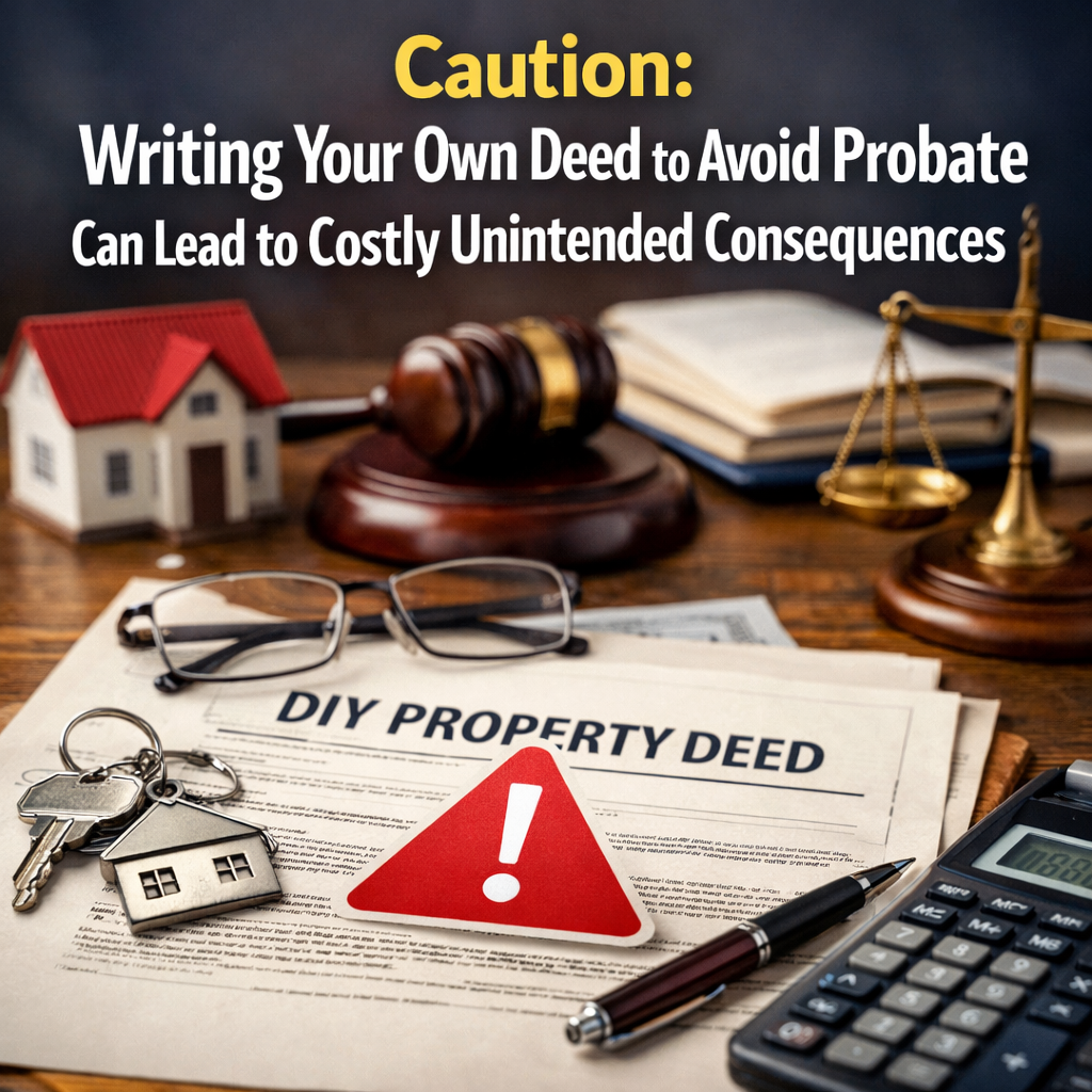 Caution: Writing Your Own Deed to Avoid Probate Can Lead to Costly Unintended Consequences