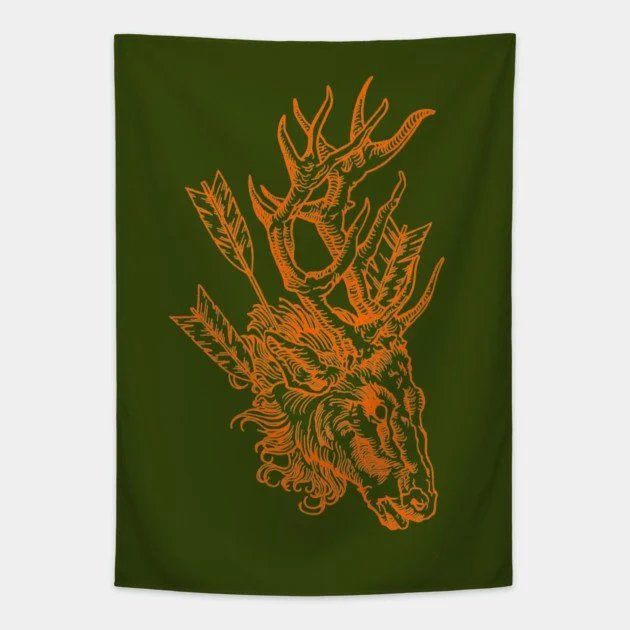 Deer Head Tapestry