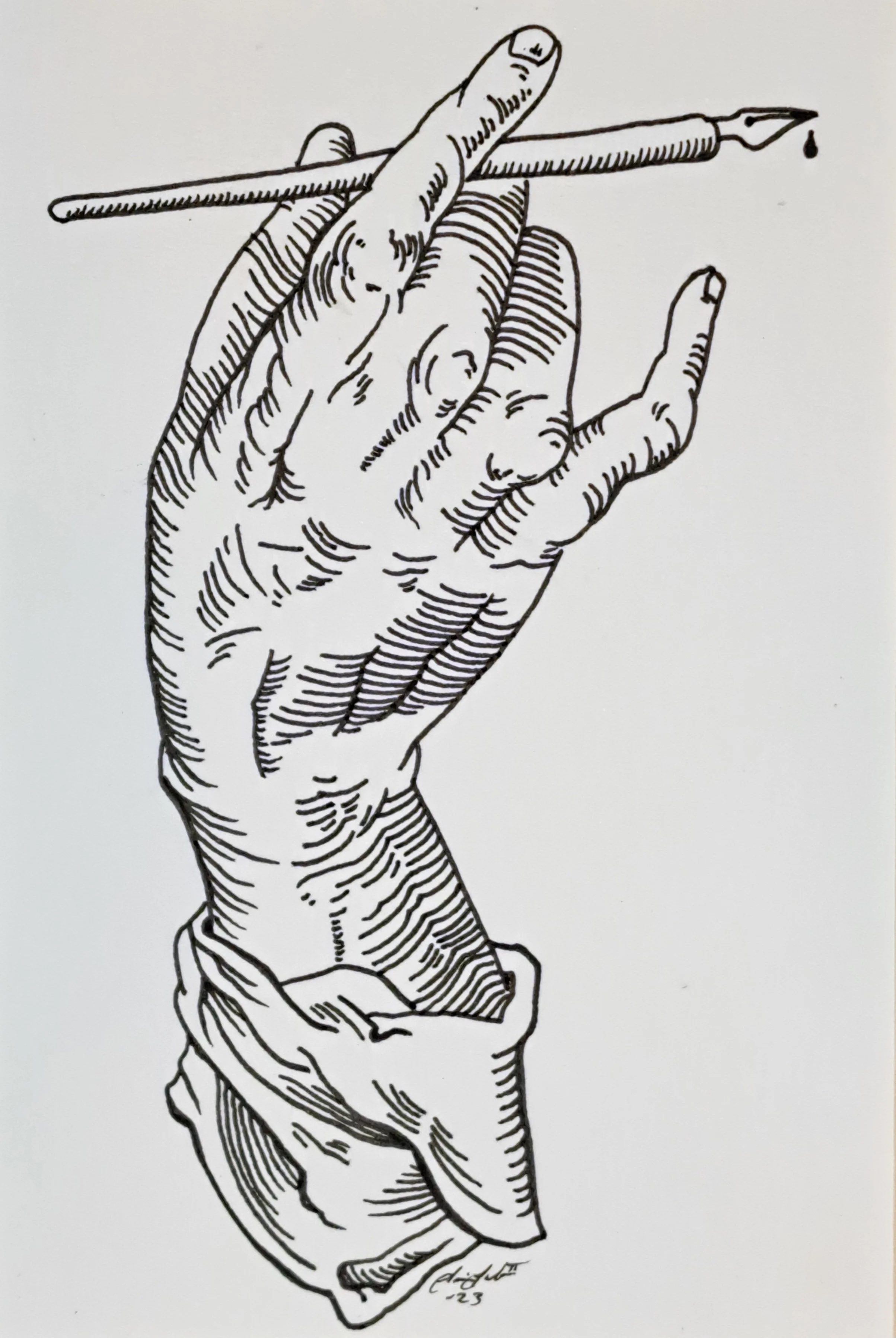 Pen and Ink Hand Original Artwork 5x7