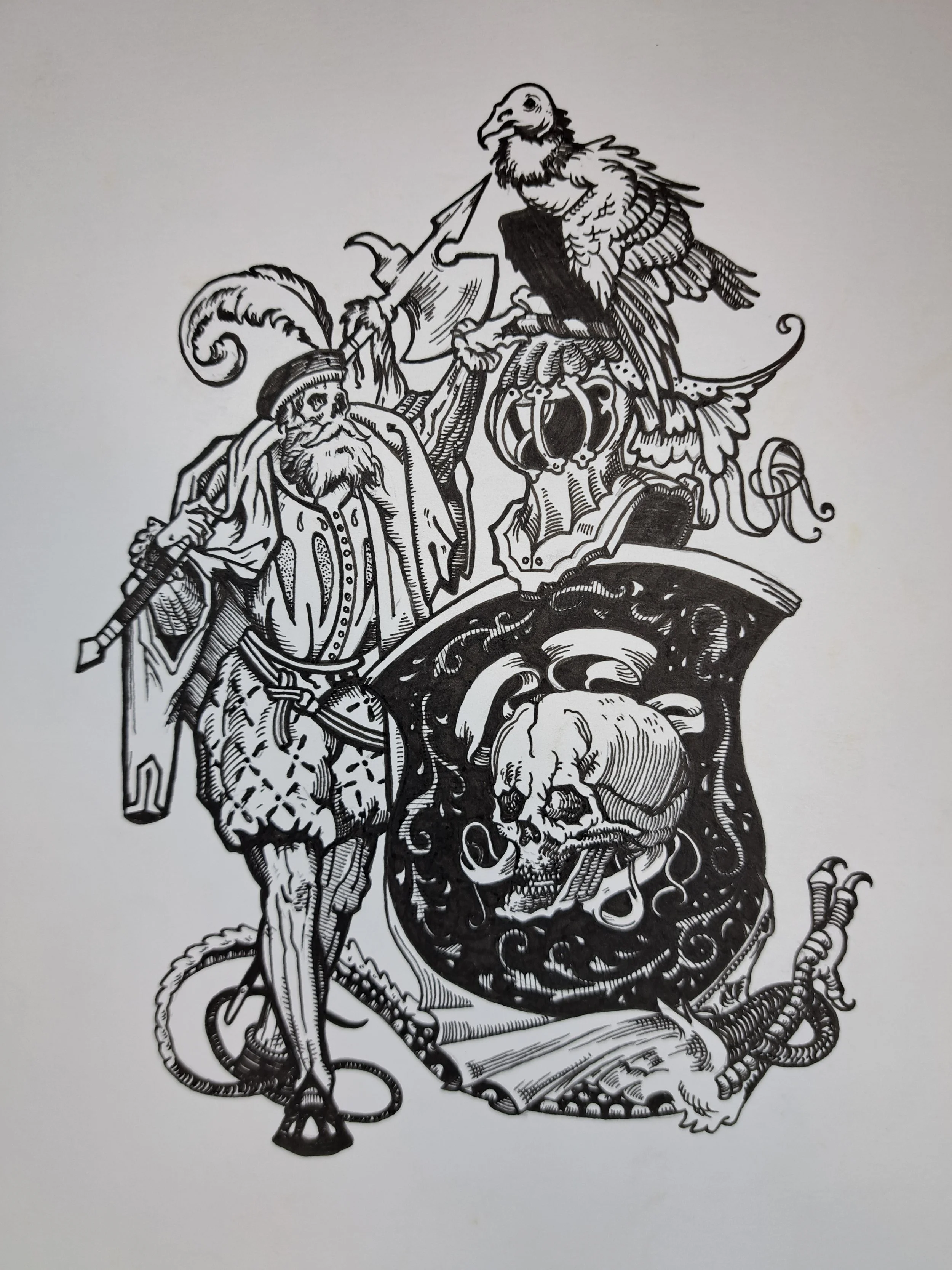 Death Crest Original Artwork