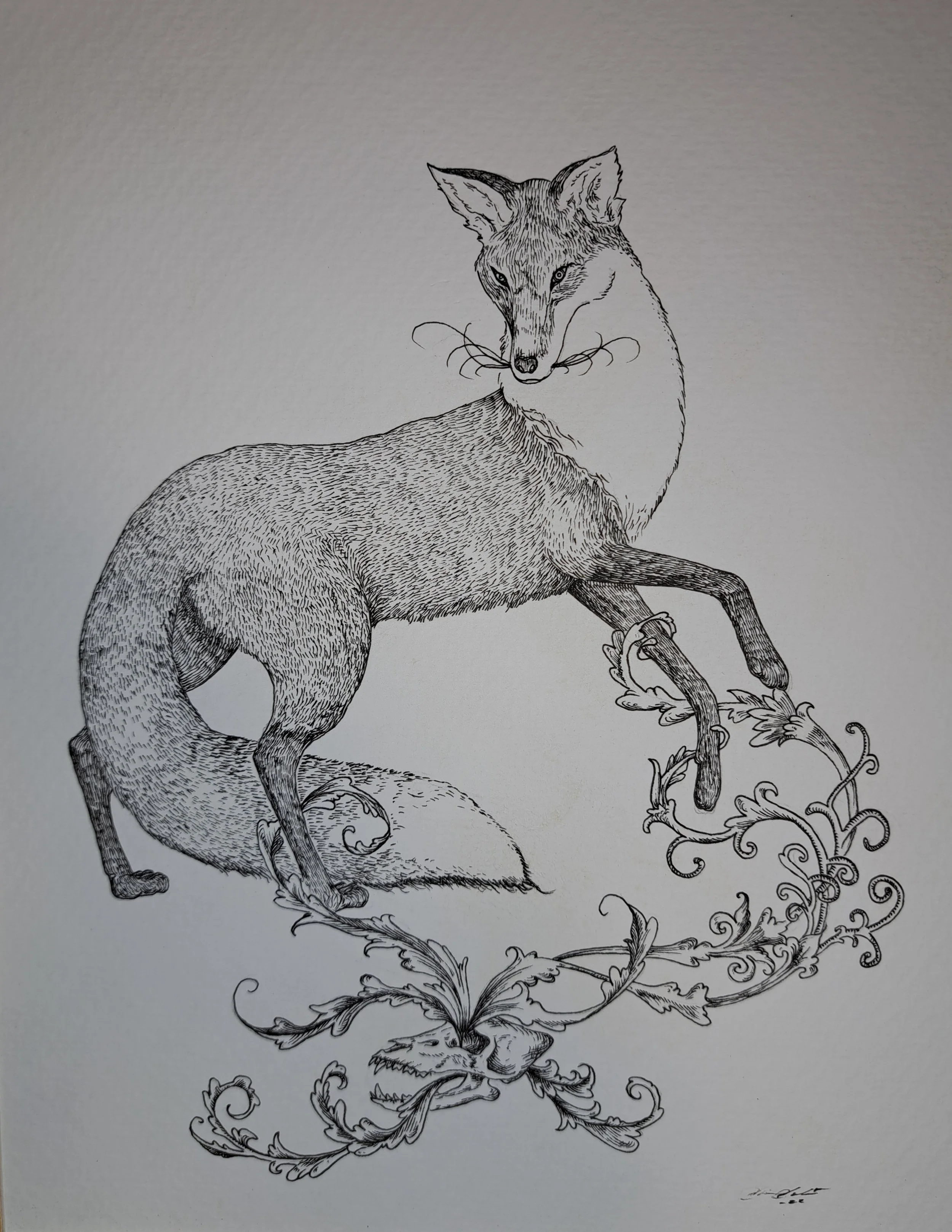 Fox and Filigree Original Artwork