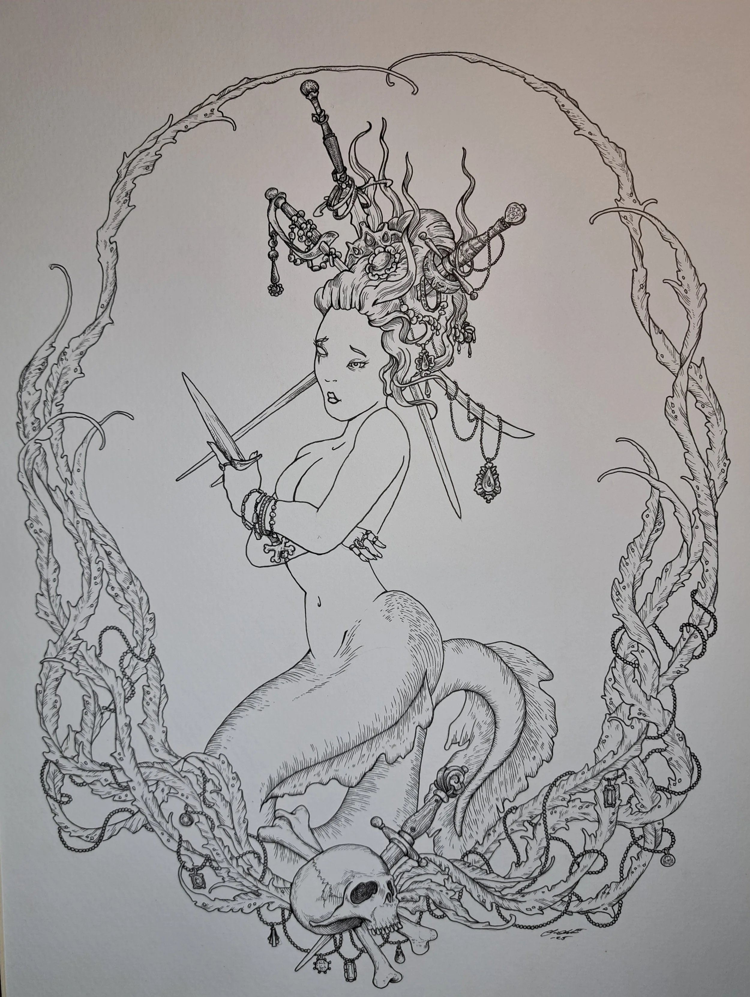 Rogue Mermaid Original Artwork