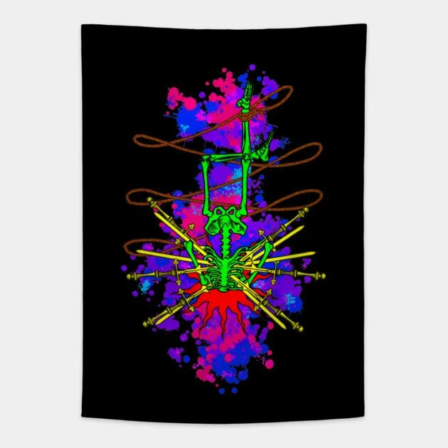 Hanged Man/Six of Swords Tapestry