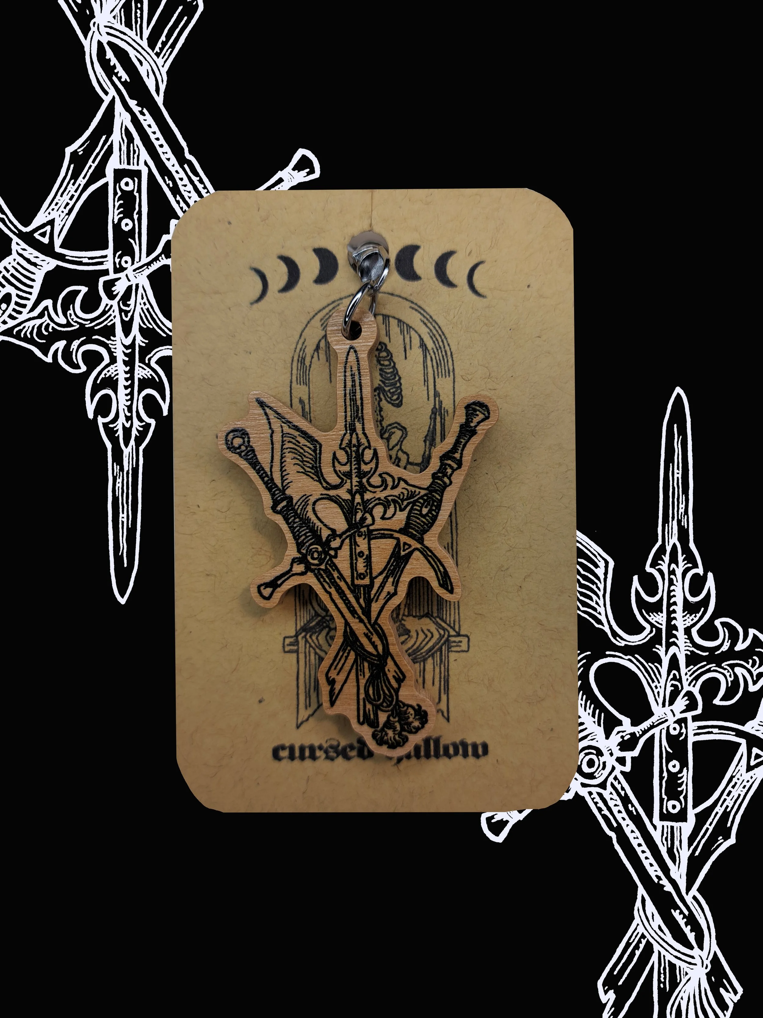 Weapons Wooden Keychain