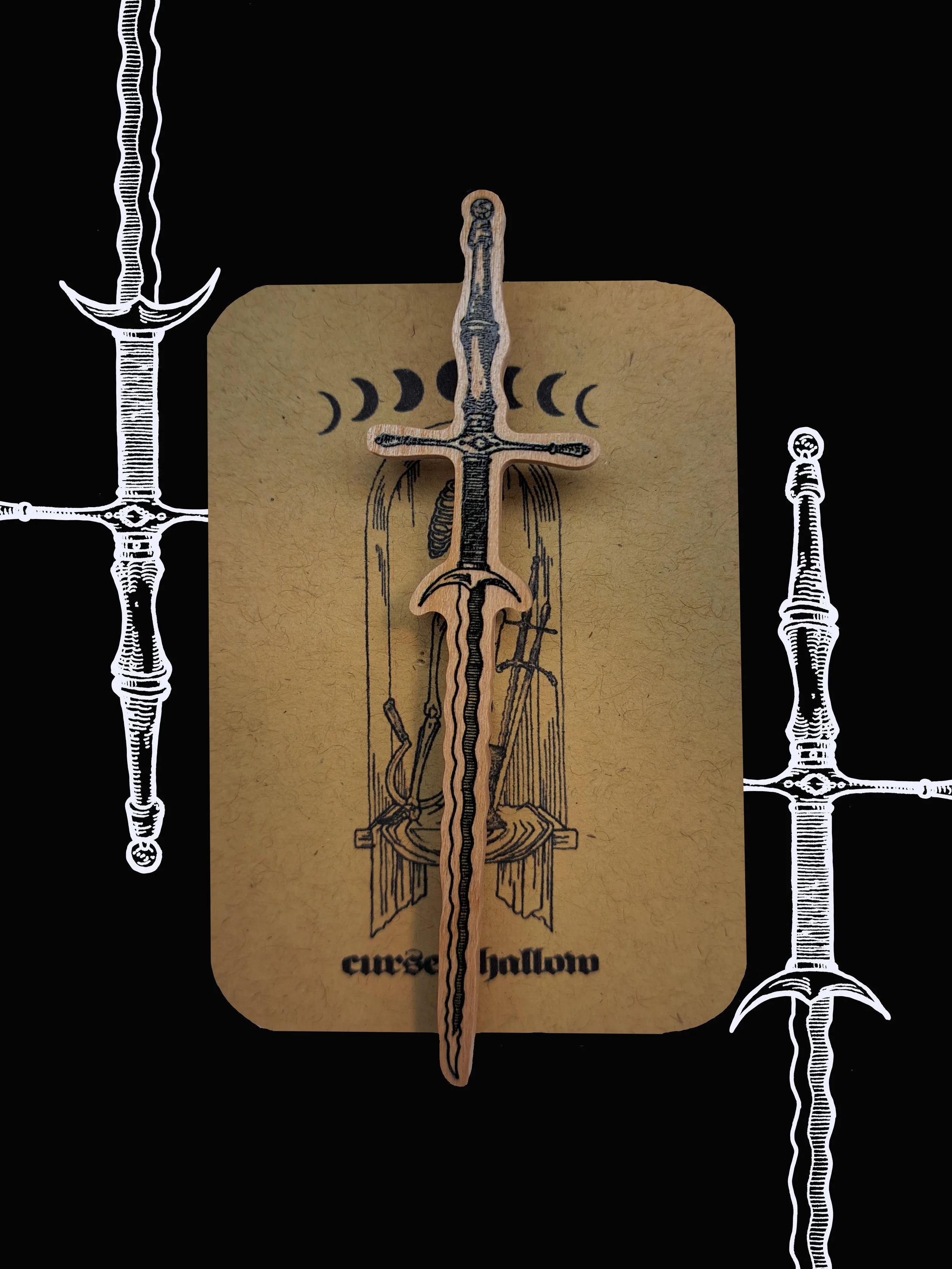 Flamberge 4 Inch Wooden Pin