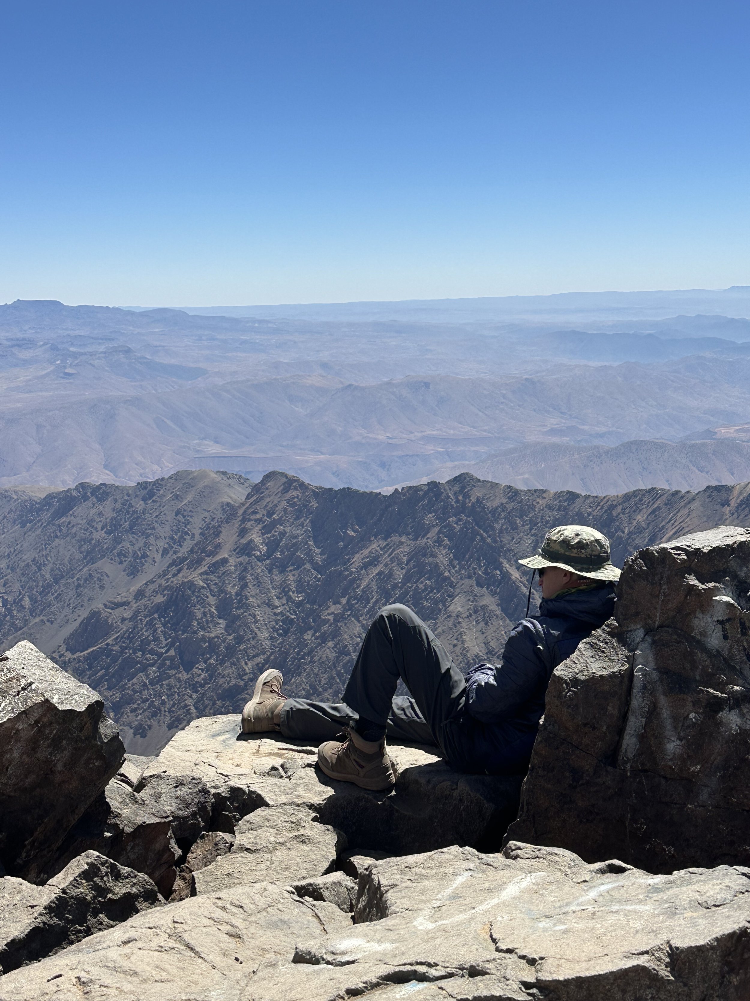 Our Guide Relaxing At The Peak 