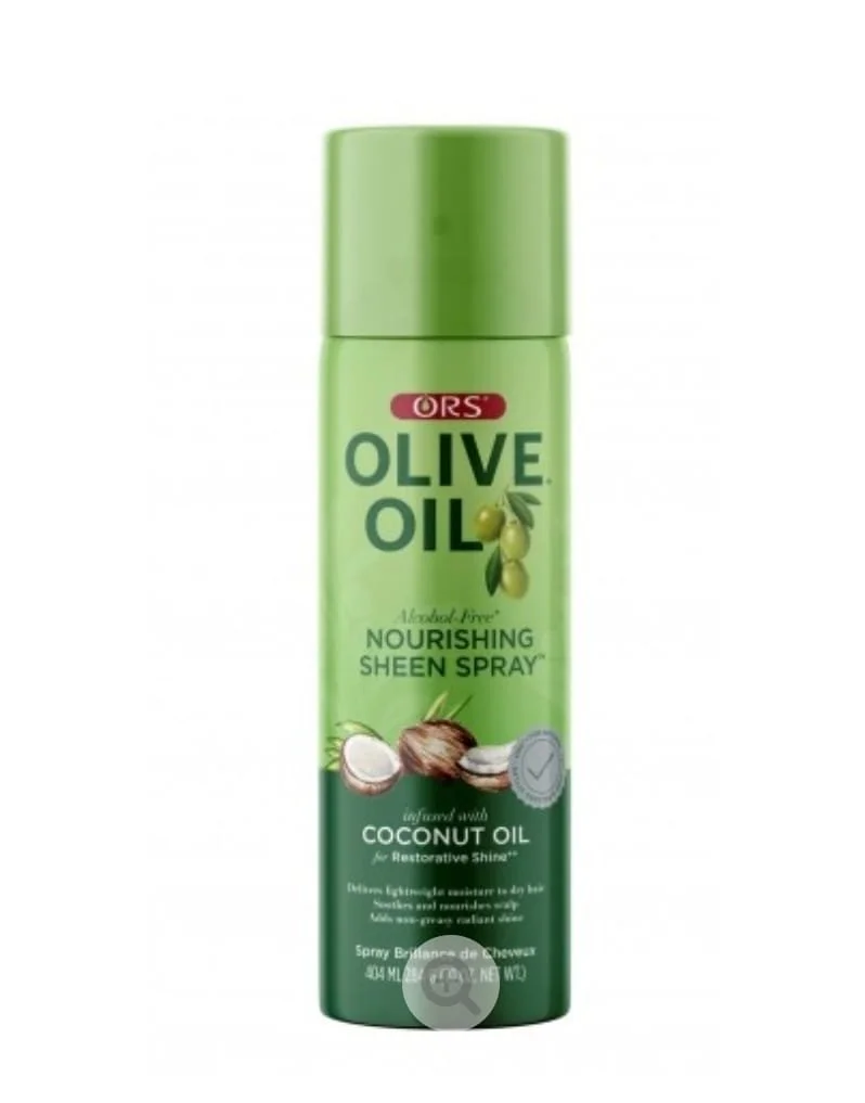 ORS Olive Oil Nourishing Sheen Spray à l’Huile de Coco – Brillance et Nutrition sans Alcool