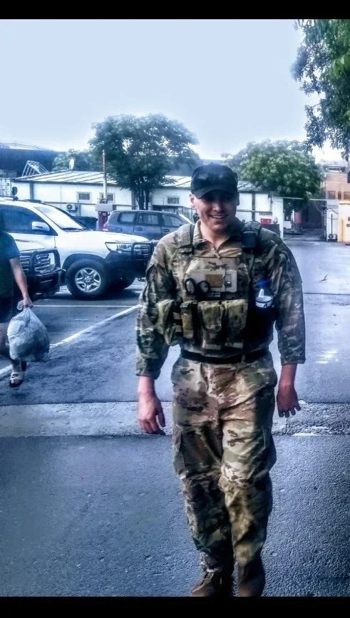 Alex while serving in Afghanistan