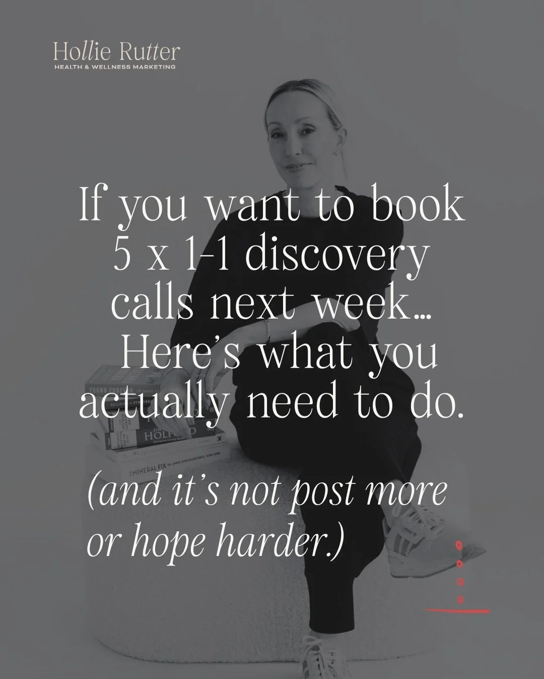 So more followers are great, more engagement is great BUT I know that what you really want is a handful of genuinely aligned discovery calls in your calendar next week, with people who already feel like they trust you and are ready to talk about work