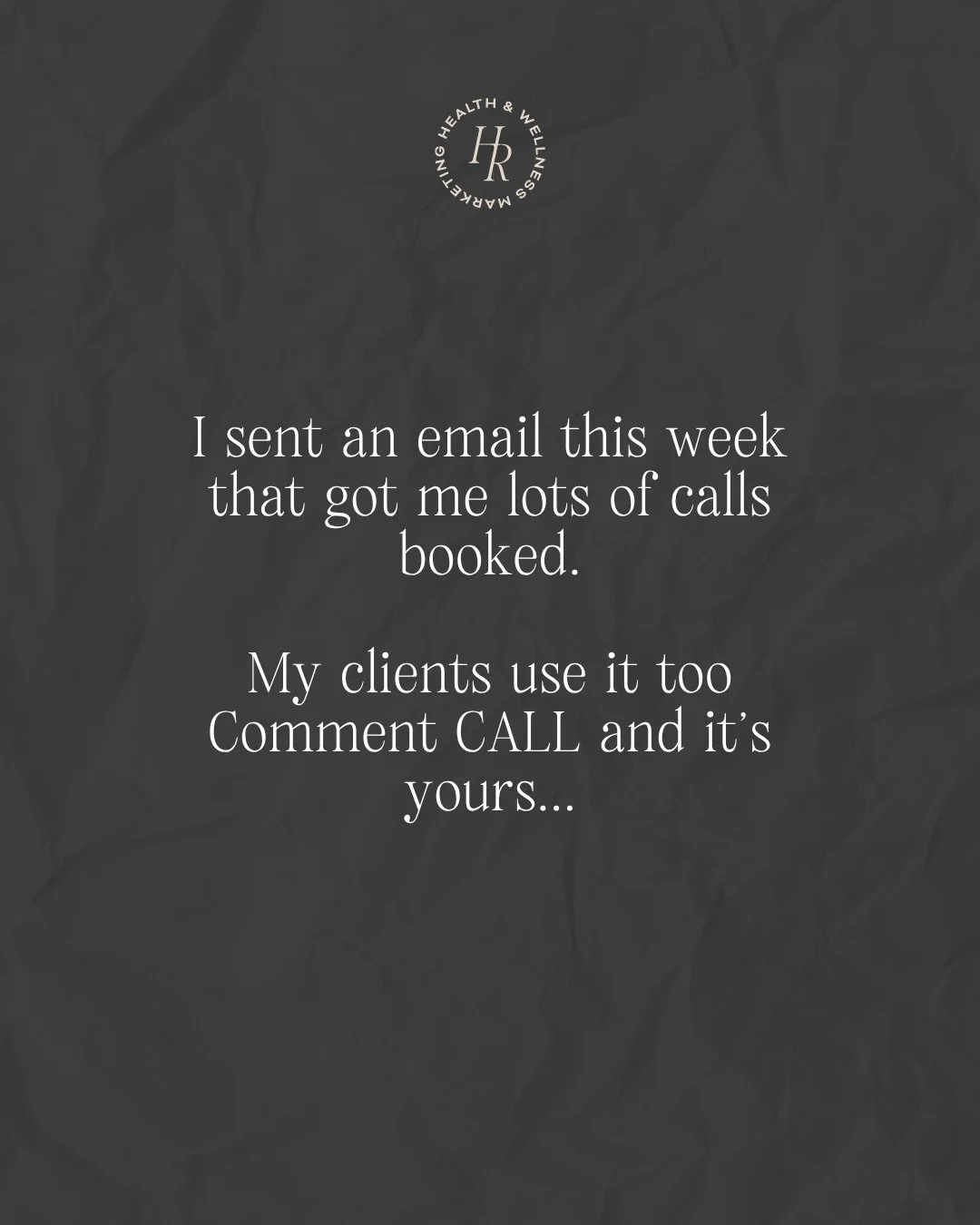 This email worked really well for getting some calls booked in. It can be used for Instagram too.

Conversion content is a really important part of your content strategy - because it drives enquiries.

Comment CALL and I&rsquo;ll send you the templat