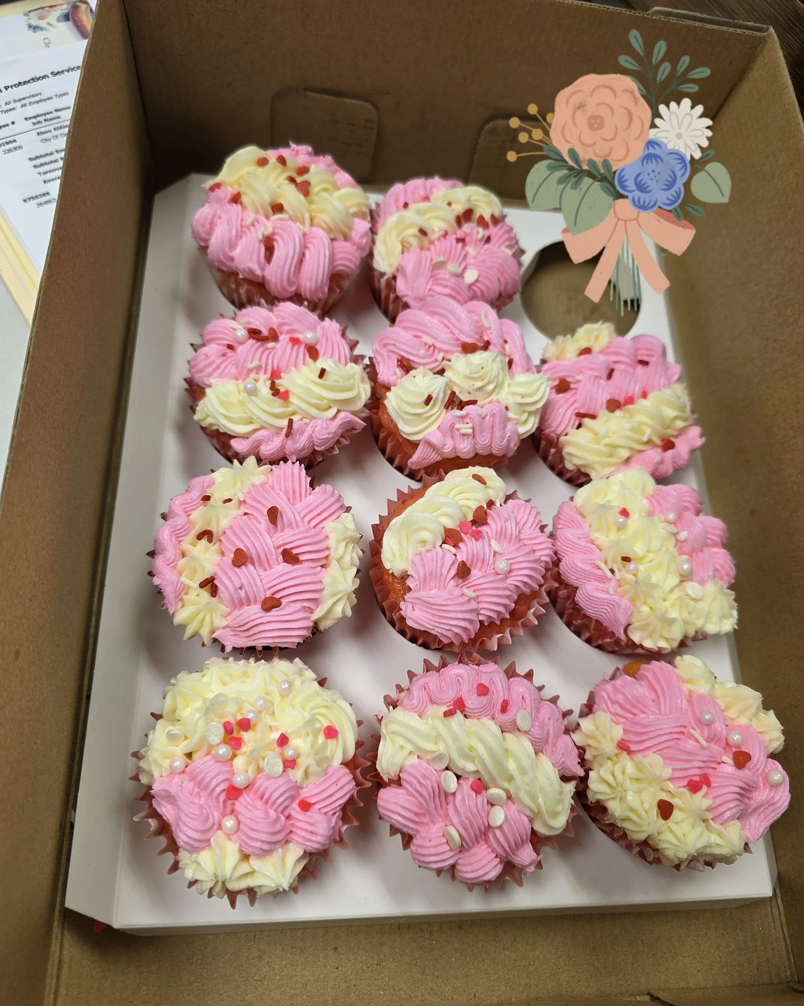 Sweeten your Valentine&rsquo;s Day with something baked from the heart 💕🧁

Our Valentine&rsquo;s cupcakes are made with soft, fluffy strawberry cake and topped with dreamy vanilla&ndash;strawberry buttercream frosting. Every bite is bursting with r