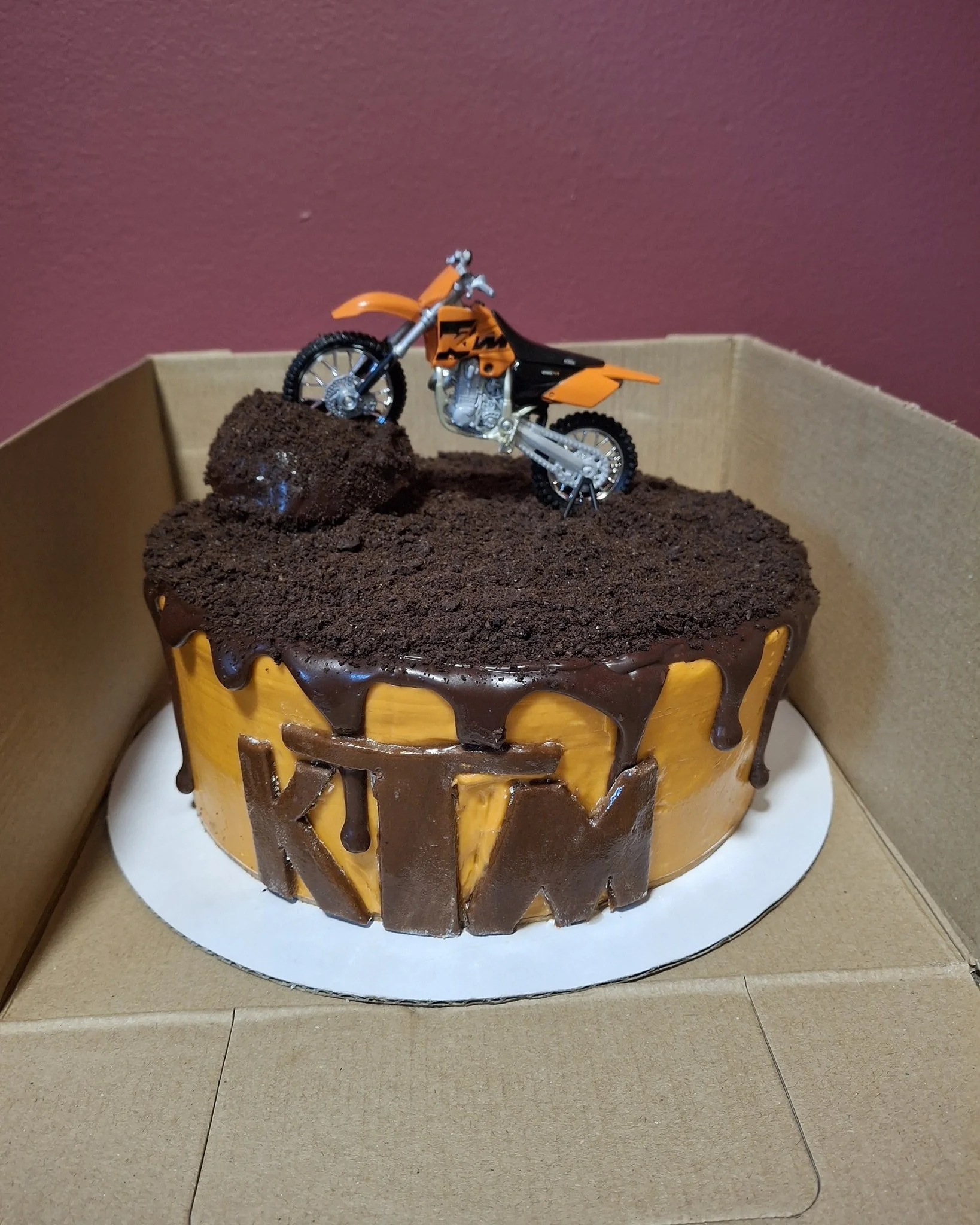 Custom KTM dirt biking cake
