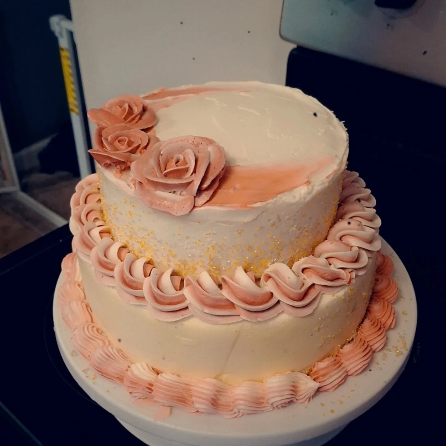 Circular birthday cake